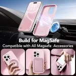 GONEZ for iPhone 15 Pro Max Case Silicone, Compatible with Magsafe, Camera Protector + Screen Protector, Soft Anti-Scratch Microfiber Lining, Liquid Silicone Shockproof Phone Cover, Chalk Pink