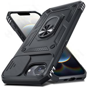 Case For iPhone 17 16e 16 15 14 13 12 11 Pro Max Plus Camera Lens Cover Phone Case with Ring Stand Armor rotate Shockproof Cover
