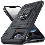 Case For iPhone 17 16e 16 15 14 13 12 11 Pro Max Plus Camera Lens Cover Phone Case with Ring Stand Armor rotate Shockproof Cover