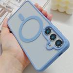 For Samsung S25 Ultra Transparent Magnetic Case Wireless Charging Hard Shockproof Cover For Samsung S24 FE S23 Plus S22 S25Ultra