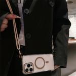 Crossbody Lanyard Necklace Transparent Magnetic For Magsafe Case for iPhone 17 15 11 12 13 14 16 Pro Max Plus Anti-lost Cover