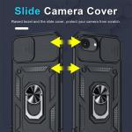 Case For iPhone 17 16e 16 15 14 13 12 11 Pro Max Plus Camera Lens Cover Phone Case with Ring Stand Armor rotate Shockproof Cover