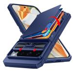 CENMASO for Google Pixel 9 Pro Case/Pixel 9 Case with Card Holder (4 Cards) & Sliding Camera Cover & Kickstand【RFID Blocking】 Full-Body Shockproof Wallet Phone Case for Pixel 9/9 Pro-Blue