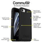 OtterBox iPhone SE 3rd & 2nd Gen, iPhone 8 & iPhone 7 (not Compatible with Plus Sized Models) Commuter Series Case - Black, Slim & Tough, Pocket-Friendly, with Port Protection