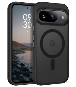 BENTOBEN for Google Pixel 9 Case [Magsafe Compatible] Translucent Matte Slim Shockproof Protective Phone Case for Google Pixel 9 6.3" 2024, Black