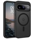 BENTOBEN for Google Pixel 9 Case [Magsafe Compatible] Translucent Matte Slim Shockproof Protective Phone Case for Google Pixel 9 6.3" 2024, Black