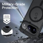 BENTOBEN for Google Pixel 9 Case [Magsafe Compatible] Translucent Matte Slim Shockproof Protective Phone Case for Google Pixel 9 6.3" 2024, Black