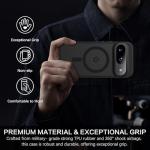 BENTOBEN for Google Pixel 9 Case [Magsafe Compatible] Translucent Matte Slim Shockproof Protective Phone Case for Google Pixel 9 6.3" 2024, Black