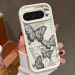 Retro Butterfly Case For Google Pixel 9 Pro XL 8 7 Pro 8A Shockproof Soft Silicone Phone Cover For Pixel 9 Pro Protector Case