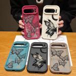 Retro Butterfly Case For Google Pixel 9 Pro XL 8 7 Pro 8A Shockproof Soft Silicone Phone Cover For Pixel 9 Pro Protector Case