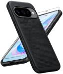FNTCASE for Google Pixel 10 Case: for Pixel 10/10 Pro Phone Case with Screen Protector, Soft TPU Google 9/9 Pro Military Grade Drop Protection Shockproof Protective Cover, Black