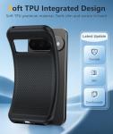 FNTCASE for Google Pixel 10 Case: for Pixel 10/10 Pro Phone Case with Screen Protector, Soft TPU Google 9/9 Pro Military Grade Drop Protection Shockproof Protective Cover, Black