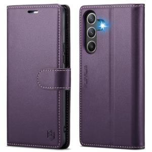 FLIPALM Wallet Case for Samsung Galaxy A36 5G, RFID Blocking Credit Card Holder, PU Leather Folio Flip Kickstand Protective Shockproof Cover for Galaxy A36 (Purple)