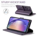 FLIPALM Wallet Case for Samsung Galaxy A36 5G, RFID Blocking Credit Card Holder, PU Leather Folio Flip Kickstand Protective Shockproof Cover for Galaxy A36 (Purple)