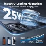 CASEKOO Ultra-Magnetic Stand for iPhone 16 Pro Max Case [Military Drop Protection] [Compatible with MagSafe] Shockproof Translucent Matte Slim Ring Holder Case for iPhone 16 ProMax 6.9", Black