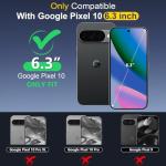 SPIDERCASE for Google Pixel 10 Case Waterproof, [12FT Military-Grade Drop Protection] [IP68 Water Resistance] [Privacy Screen Protector] Full Body Protection Phone Case-Black