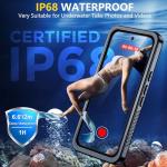 SPIDERCASE for Google Pixel 10 Case Waterproof, [12FT Military-Grade Drop Protection] [IP68 Water Resistance] [Privacy Screen Protector] Full Body Protection Phone Case-Black