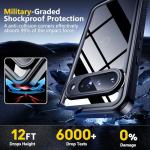 SPIDERCASE for Google Pixel 10 Case Waterproof, [12FT Military-Grade Drop Protection] [IP68 Water Resistance] [Privacy Screen Protector] Full Body Protection Phone Case-Black