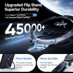 CASEKOO Ultra-Magnetic Stand for iPhone 16 Pro Max Case [Military Drop Protection] [Compatible with MagSafe] Shockproof Translucent Matte Slim Ring Holder Case for iPhone 16 ProMax 6.9", Black