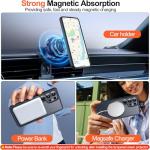 MOZOTER for Samsung Galaxy S25 Ultra Case with Magnetic,[Compatible with MagSafe][12Ft Military Dropproof][2*Screen Protector] Translucent Anti-Slip Back Slim Shockproof Case for S25 Ultra-Black