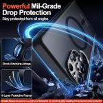 MOZOTER for Samsung Galaxy S25 Ultra Case with Magnetic,[Compatible with MagSafe][12Ft Military Dropproof][2*Screen Protector] Translucent Anti-Slip Back Slim Shockproof Case for S25 Ultra-Black