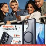 MOZOTER for Samsung Galaxy S25 Ultra Case with Magnetic,[Compatible with MagSafe][12Ft Military Dropproof][2*Screen Protector] Translucent Anti-Slip Back Slim Shockproof Case for S25 Ultra-Black