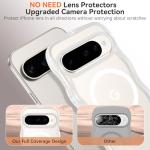 BENTOBEN Magnetic for Google Pixel 10 Case Cute, Curly Wavy Pixel10 Case [Compatible with MagSafe], Anti-Slip Shockproof Matte Slim Women Girls Boys Phone Cover for Google 10 6.3", Clear White