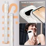 BENTOBEN Magnetic for Google Pixel 10 Case Cute, Curly Wavy Pixel10 Case [Compatible with MagSafe], Anti-Slip Shockproof Matte Slim Women Girls Boys Phone Cover for Google 10 6.3", Clear White