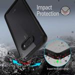 CBUS Heavy-Duty Phone Case with Built-in Screen Protector Cover for LG G8X ThinQ –– Full Body (Black)