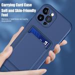 Luxury Silicone Card Holder Wallet Case For iPhone 15 14 13 12 11 Pro Max Plus Shockproof Phone Case Card Slot Cover Accessories