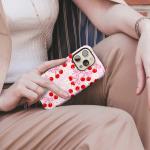 Two in One Phone Case for Samsung S25 S24 S23 S22 A56 A36 A26 A16 Ultra PRO Plus FE Pink Bow Chrysanthemum Cherry Hard Acrylic