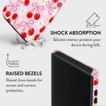 Two in One Phone Case for Samsung S25 S24 S23 S22 A56 A36 A26 A16 Ultra PRO Plus FE Pink Bow Chrysanthemum Cherry Hard Acrylic