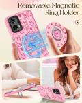 Lotadilo Cute Case for Moto G 5G 2024 for Women Girls - Funny Face Design Compatible with Magsafe Ring Holder Magnetic Stand Kickstand Fashion TPU Phone Covers Kawaii