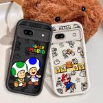 M-Marios Cartoon Cute Anime For Google Pixel 9 8A 8 7 7A Pro XL 5G Eye Ladder Phone Case Soft TPU Shockproof Cover