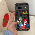 M-Marios Cartoon Cute Anime For Google Pixel 9 8A 8 7 7A Pro XL 5G Eye Ladder Phone Case Soft TPU Shockproof Cover