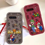 M-Marios Cartoon Cute Anime For Google Pixel 9 8A 8 7 7A Pro XL 5G Eye Ladder Phone Case Soft TPU Shockproof Cover