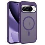 XIEWE Compatible with Google Pixel 10 Case & Google Pixel 10 Pro Case with Magnetic [Compatible with Mag-Safe] Slim Translucent Matte Phone Cases with Anti-Fingerprint Tech, Purple