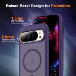 XIEWE Compatible with Google Pixel 10 Case & Google Pixel 10 Pro Case with Magnetic [Compatible with Mag-Safe] Slim Translucent Matte Phone Cases with Anti-Fingerprint Tech, Purple