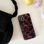 XQAGU Cute Phone Case for iPhone 16 Pro Case Amber Leopard Full Camera Protective Slim Shockproof Aesthetic-Brown Amber