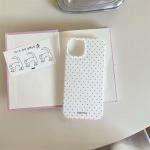 inewateri Compatible with iPhone 13/iPhone 14 Case with Cute Fashion Polka Dot Aesthetics Design Simple Case for Soft TPU Slim Protection Case for iPhone 13/14-White