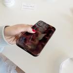 XQAGU Cute Phone Case for iPhone 16 Pro Case Amber Leopard Full Camera Protective Slim Shockproof Aesthetic-Brown Amber