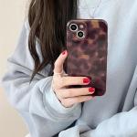 XQAGU Cute Phone Case for iPhone 15 Case Amber Leopard Full Camera Protective Slim Shockproof Aesthetic-Brown Amber