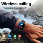 Smart watch with full touch screen, call, message reminder, music control and other functions, compatible with iPhone/android mo