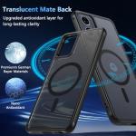 BESINPO Magnetic Case for Moto G 5G 2024 Case with Tempered Screen Protector, (Compatible with MagSafe) Shockproof Protective Translucent Matte Phone Cover for Motorola Moto G 5G 2024, Black