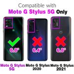 Compatible with Moto G Stylus 5G 2021 Wallet Case with Crossbody Shoulder Strap and Stand Leather Credit Card Holder Cell Accessories Phone Cover for Motorola GStylus G5 XT2131DL Women Girls Brown