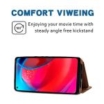 Compatible with Moto G Stylus 5G 2021 Wallet Case with Crossbody Shoulder Strap and Stand Leather Credit Card Holder Cell Accessories Phone Cover for Motorola GStylus G5 XT2131DL Women Girls Brown