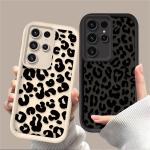Leopard Print Pattern Silicone Case For Samsung Galaxy S24 S25 S23 Ultra S22 S21 Plus FE A36 A56 A26 A16 A06 A15 A25 A35 A55 5G