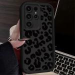 Leopard Print Pattern Silicone Case For Samsung Galaxy S24 S25 S23 Ultra S22 S21 Plus FE A36 A56 A26 A16 A06 A15 A25 A35 A55 5G