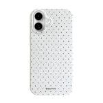 inewateri Compatible for iPhone 16 Case with Cute Fashion Polka Dot Aesthetics Design Simple Cases for Soft TPU Slim Protection Cover-White