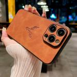 Retro Deer Pattern Leather Matte Shockproof Cases For iPhone 17 Air 16 15 13 14 11 12 Pro Max Plus Suede Bumper Silicone Cover